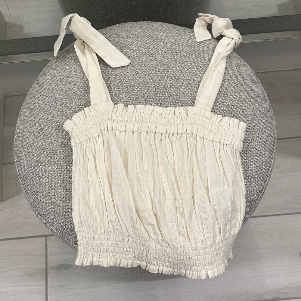 Rip Curl Cream Smocked Top